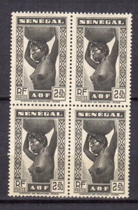Sénégal A.O.F 1939-40 Y&T 169 un bloc de 4 timbres MNH /TE4257 - Imagen 1 de 1