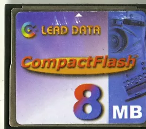 Vintage Lead Data Compact Flash 8MB Memory Card, reformatted tested working - Picture 1 of 2