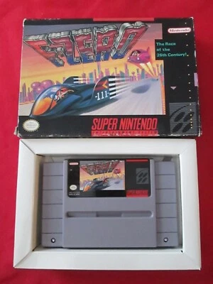 F-Zero Super Nintendo SNES Game + Box, NO Manual, Tested & Working! - Image 1 of 4