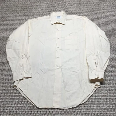 Camisa Flecha De Colección Para Hombres 16-33 Vestido Crema Decton Años 60 Paño Ancho Hecha en EE. UU. Foto 1 de 4