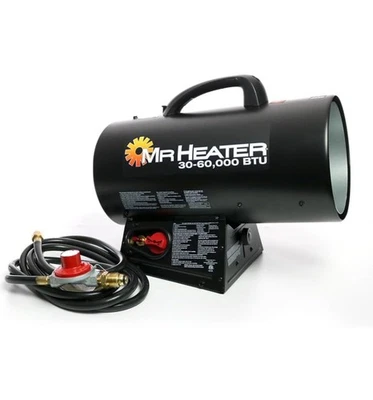 MR. HEATER Mr Heater MH60CFAV 60,000 BTU Portable Propane Forced Air Heater 19.75x11.50...
