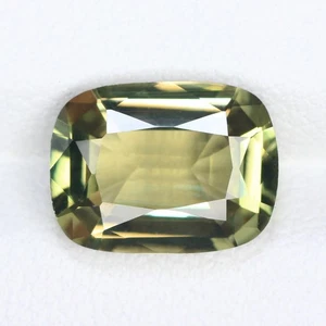 3.96 Ct Perfect Cushion 11.3 x 8.4 MM 100% Natural Olive Green to Red Diaspore - Picture 1 of 4