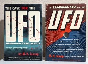 M.K. Jessup = THE CASE FOR THE UFO + EXPANDING CASE FOR THE UFO = 2 hcdj 1st ed. - Picture 1 of 11