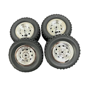 4Pcs RC Car Wheels and Tires Sturdy RC Crawler Car Tires 1: 12 Scale RC - Picture 1 of 5