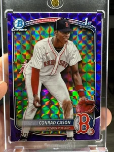 2025 Bowman Chrome Purple Choice Refractor /250 Conrad Cason - Picture 1 of 2