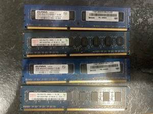 Elpida 2GB 2Rx8 PC3-8500U Non-ECC Computer Memory RAM | 8GB Total 4 RAM STICKS! - Picture 1 of 1