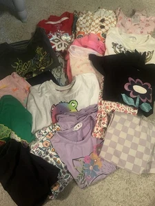 Girls Size 5/6 Small Fall Winter Clothes Lot Of 17 Leggings Tops - Picture 1 of 6