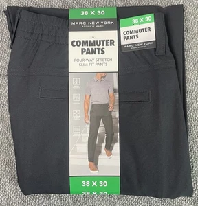 Pantalón Marc New York Commuter para hombre negro 38x30 nuevo con etiquetas - Imagen 1 de 6