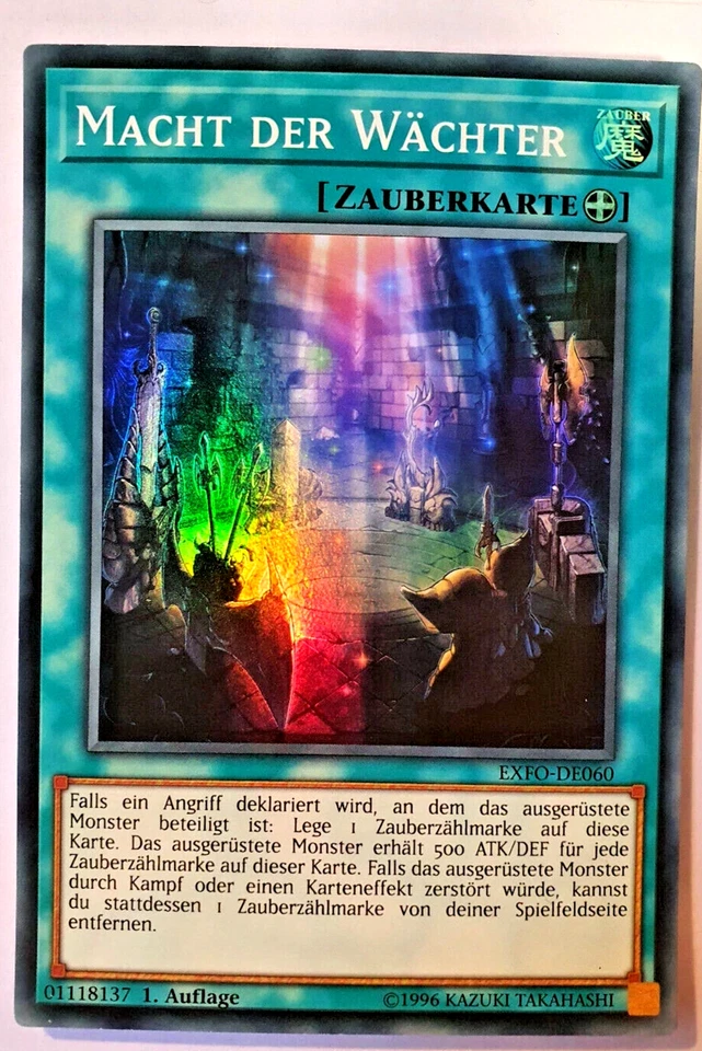 Macht Der Wächter EXFO-DE060 Super-Rare 1 Auflage YU-GI-OH Holo - Bild 1 von 1