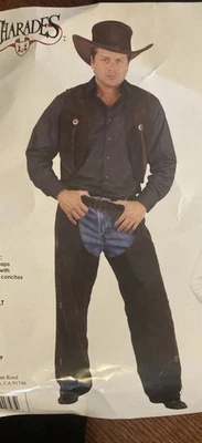 EXC Charades Brand Cowboy Chaps & Vest Halloween Costume Men's XL - Image 1 of 4