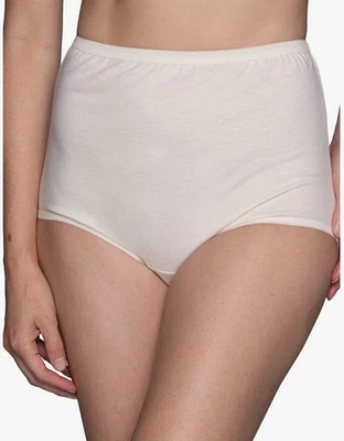 Ropa interior Vanity Fair para mujer cintura alta cobertura completa bragas crema talla 7 Foto 1 de 4