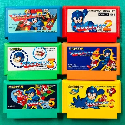 Capcom Mega Man 1 2 3 4 5 6 Famicom Bundle Complete Collection From Japan - Image 1 of 4