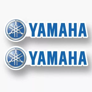 2X CALCOMANÍA YAMAHA PEGATINA HECHA EN EE. UU. CAMIÓN VEHÍCULO PESCA BARCOS MOTOR LUBINA COCHE - Imagen 1 de 5