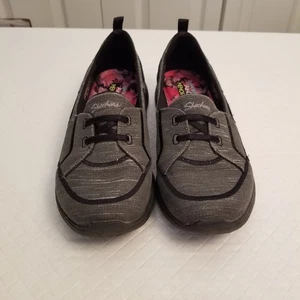 Skechers Slip on Shoes sz 8 Women Boat Flat Comfort Sneaker Blue Memory Foam - Picture 1 of 7