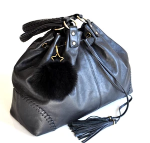 Bolso de hombro Emma Brown Shopper Hobo Bag bolso de cuero negro - Imagen 1 de 18