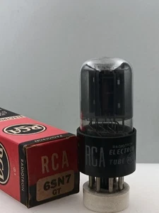 1951 RCA 6SN7GT NOS NIB Grey Glass Black Plates Copper Grid Serious Tubes A629 - Picture 1 of 4