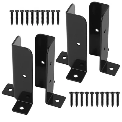 4 Pz Supporto per Pali Fissaggio Pali Legno, Supporto Staffa per Palo di Legno,  - Immagine 1 di 4