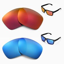 New Walleva Polarized Fire Red + Ice Blue Lenses For Oakley Holbrook
