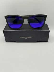 Police SPL573 Olive Green Rectangle Designer Sunglasses NEW Retail $300+ - Picture 1 of 6
