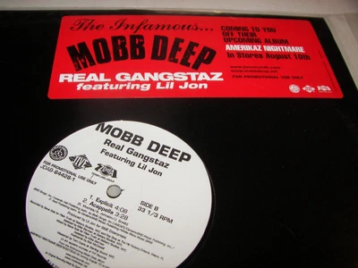 MOBB DEEP REAL GANGSTAZ LIL JON 12" Single NM Zomba JDAB-64428-1 2004 PROMO - Image 1 of 3