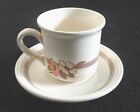 Biltons Coloroll Brown Leaves and Trellis Orange Pink Flowers Cup Saucer Set x1 
