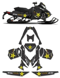 2013-2017 Ski Doo XS Snowmobile Graphics Rockstar Style by Enjoy Mfg. /120 PISTA - Imagen 1 de 4