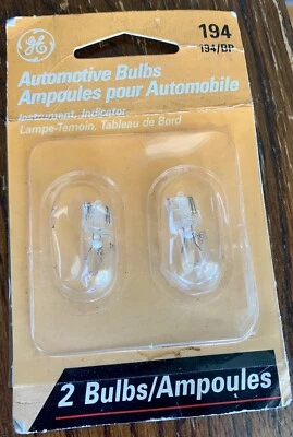 (2) New GE 194/BP Miniature Lamp Bulb/Ampoules 12 Volt NIP Instrument, Indica - Image 1 of 2