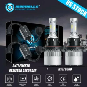 H13 LED Headlight Bulb+Canbus Canceller for Dodge Ram 1500 2500 3500 2006-2012 - Picture 1 of 12
