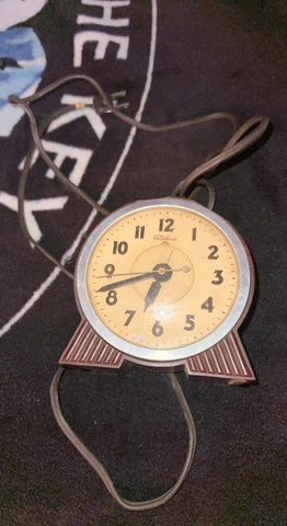 Telechron Art Deco Bakelite Electric Alarm Clock Model 7H85  1930's 1940's Cover