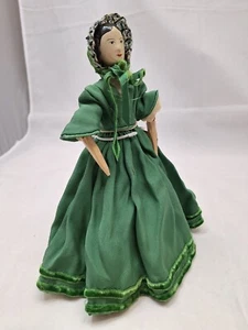 Vintage 9.25" Wooden Doll Original Clothes House of Seven Gables USA c1950s - Picture 1 of 14