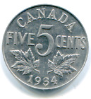 Canada 5 Cent 1934 super HG coin, very are so nice     lotapr44456