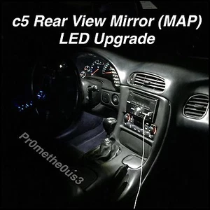 Espejo retrovisor interior Corvette 1997-2004 c5 (mapa) luces LED blancas - Imagen 1 de 1