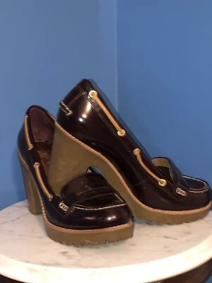  SPERRY Top-Sider Womens Brown Leather Chuncky Heel 9.5  - Image 1 of 4