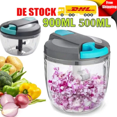 Zerkleinerer Gemüseschneider Universal Obst Fleisch Nüsse Manuell Zwiebelhacker~ - Bild 1 von 4
