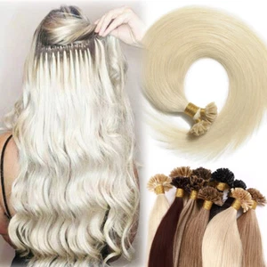 U Tip Pre Bonded 150G 100% Remy Human Hair Extensions Thick Nail Keratin AAAAA+ - Picture 1 of 26