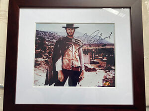 CLINT EASTWOOD - The Good, The Bad And The Ugly hand Signed Photo W/COA FRAMED.
