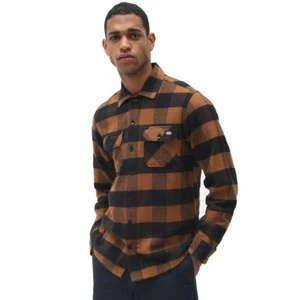 Camisa Dickies Nueva Sacramento Unisex De Franela Marrón - Imagen 1 de 5