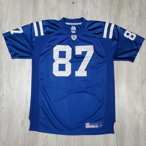 Reebok Reggie Wayne #87 Indianapolis Colts Blue On Field Jersey - Size 52 Cover