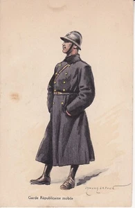Carte Militaire Edmond Lajoux Garde Républicaine mobile en Uniforme manteau - Picture 1 of 2