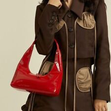 Leather Shoulder Bag Women Half Moon Bag Lady Purse Handbags