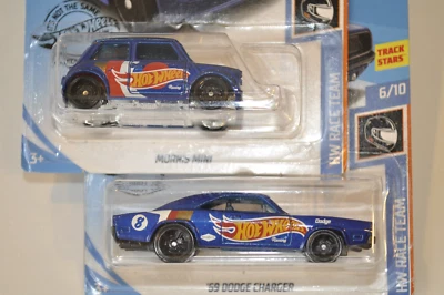 Hot Wheels HW Race Team-Morris Mini-'69 Dodge Charger-Hot Wheels librea-sellado Foto 1 de 4