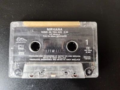 Come as You Are [Single] by Nirvana (US) (Cassette, Mar-1992, DGC) No sleeve  - Image 1 of 4