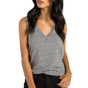 n:Philantrophy Large Lola V Cooper Tank Heather Gray Cotton Blend Sleeveless - Picture 1 of 9