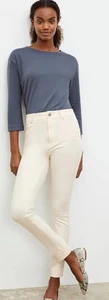 M.M. LAFLEUR / The Sammataro Jean - Eco Better Than Denim / Cream / Size 8 / 16’ - Picture 1 of 8