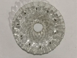 Antique Bobeche Chandelier Replacement Part Murano Glass Ruffled with hooks - Picture 1 of 3