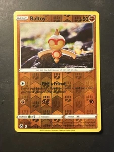 2021 Pokémon Sword & Shield Silver Temptest Baltoy 93 /195 Reverse Holo Foil - Picture 1 of 2