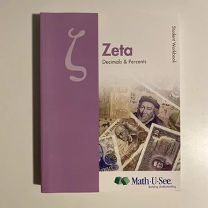 Math U See Zeta: Decimals & Percents Student Workbook, Clean Pages - Picture 1 of 11