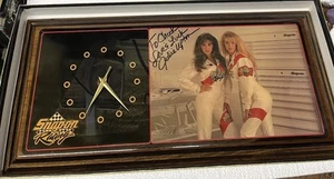 VINTAGE WOOD SNAP-ON PINUP WALL CLOCK Julie Upton Michelle Signed New Open Box - Picture 1 of 9