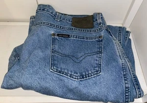 Harley Davidson Jeans Men 44x34 Blue Denim Boot Cut Motorcycle Biker Riding - Picture 1 of 6