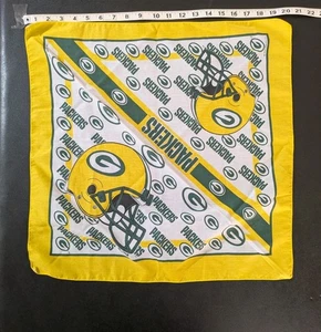 Vintage GREEN BAY PACKERS NFL 1995 TM Green & Gold BANDANA 22" - Picture 1 of 3